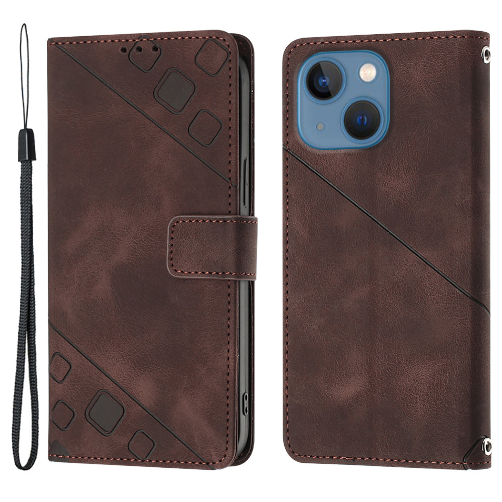 PT005 YB Imprinting Series-6 For iPhone 14 PU Leather Cover with Wallet Stand Skin Touch Phone Case PT005 YB Imprinting Series-6 For iPhone 14 PU Leather Cover with Wallet Stand Skin Touch Phone Case